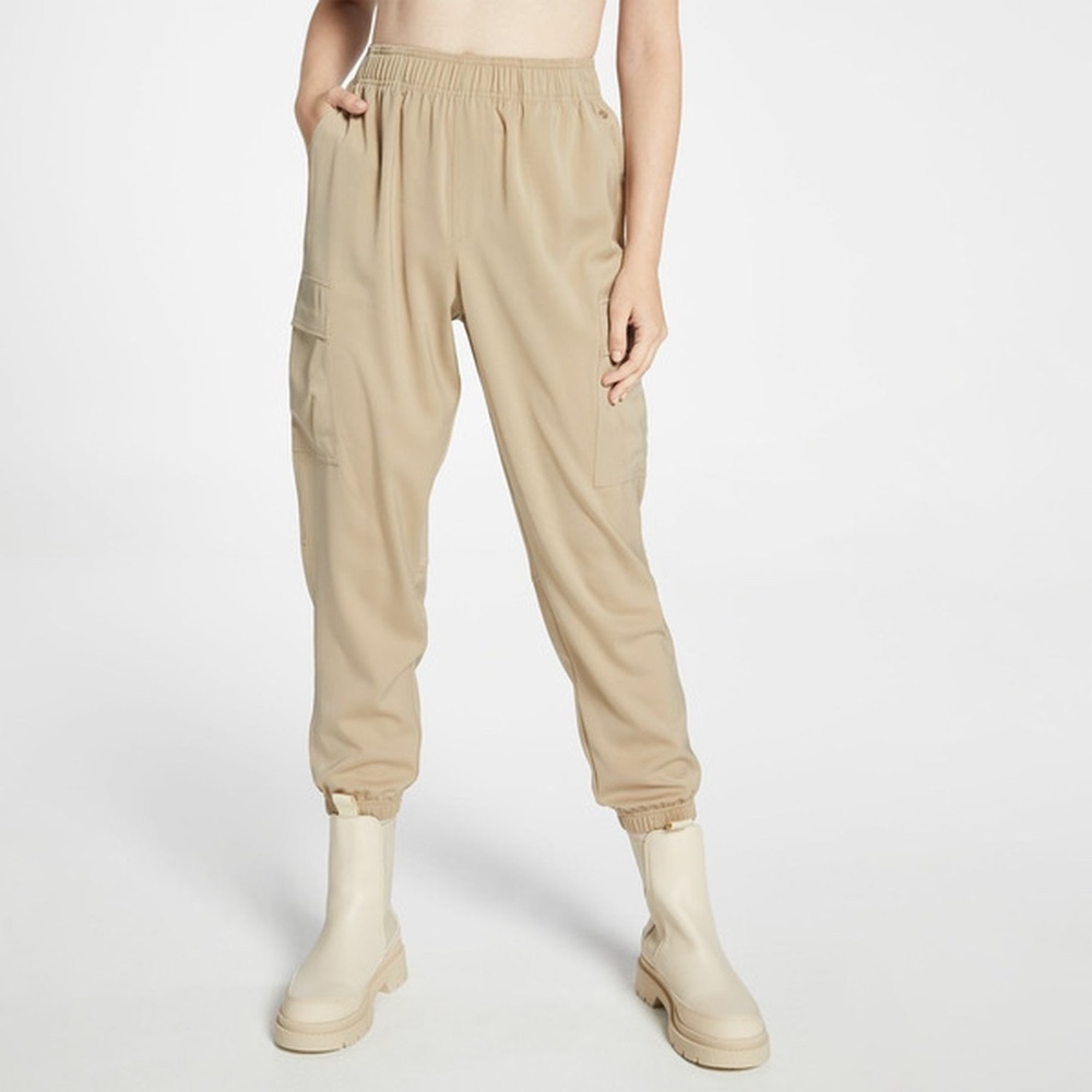 Calia - Women’s Satin Utility Jogger - Tan - Size Large